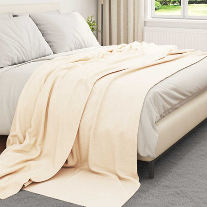 Throw Blankets 6 pcs Cream 240 x 220 cm Fleece