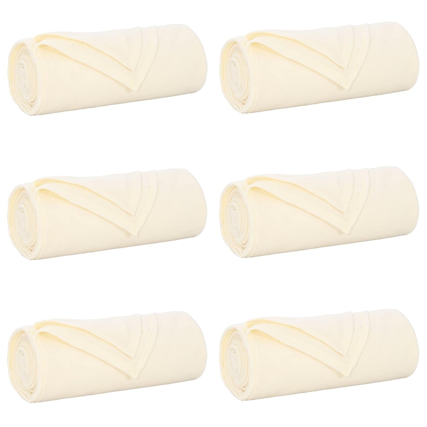 Throw Blankets 6 pcs Cream 240 x 220 cm Fleece