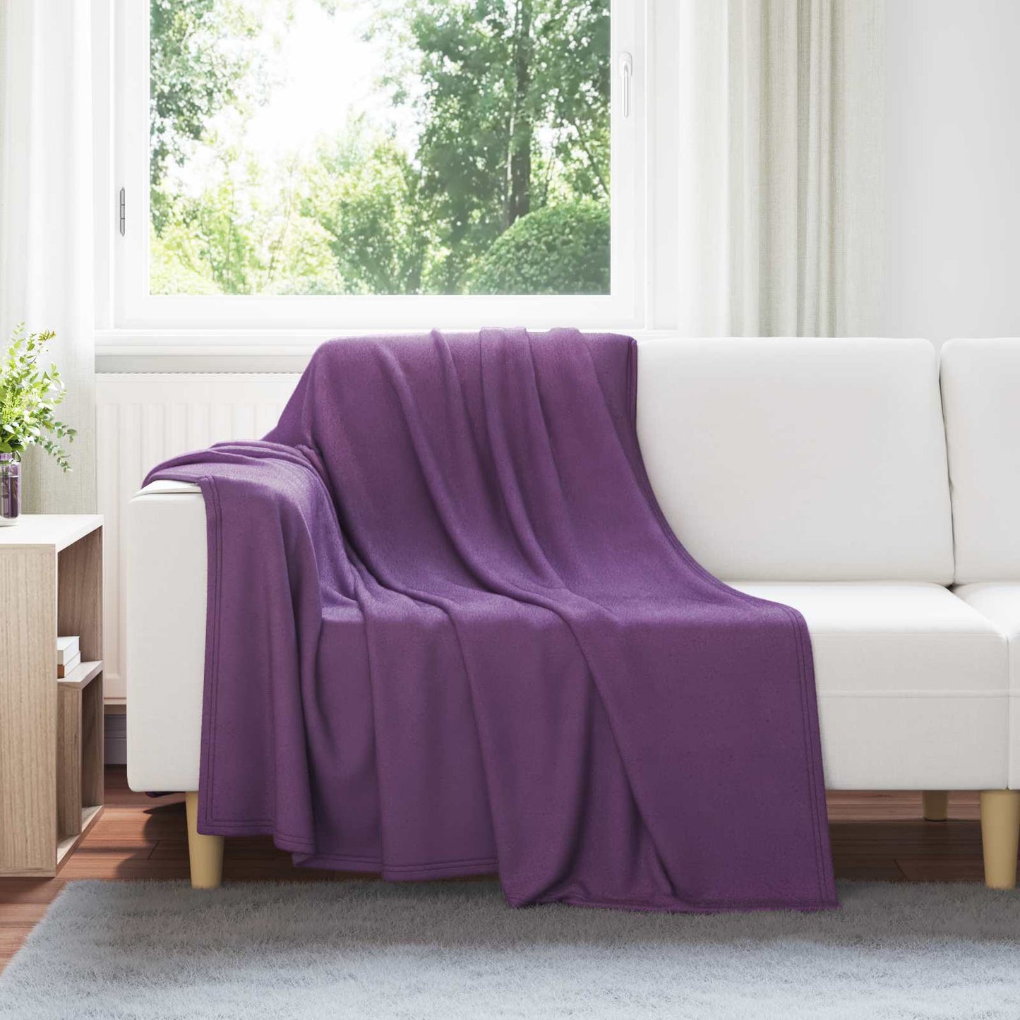 Throw Blankets 6 pcs Purple 200 x 150 cm Fleece
