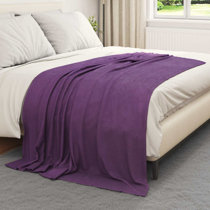 Throw Blankets 6 pcs Purple 200 x 150 cm Fleece