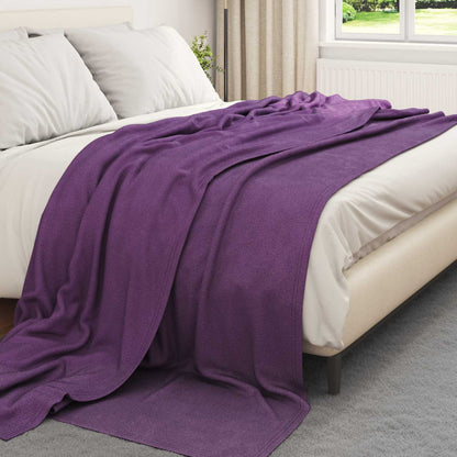 Throw Blankets 6 pcs Purple 240 x 220 cm Fleece