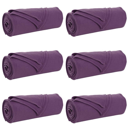 Throw Blankets 6 pcs Purple 270 x 240 cm Fleece