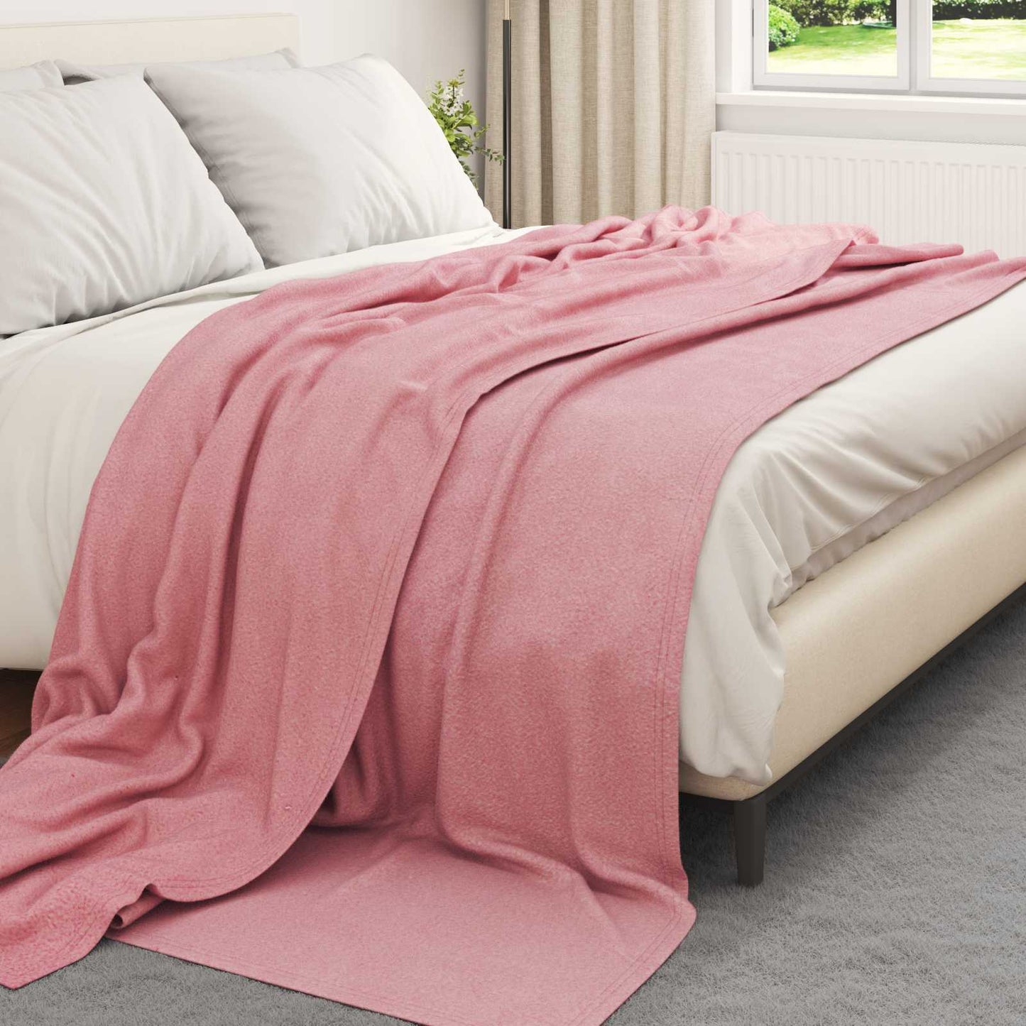 Throw Blankets 6 pcs Pink 240 x 220 cm Fleece