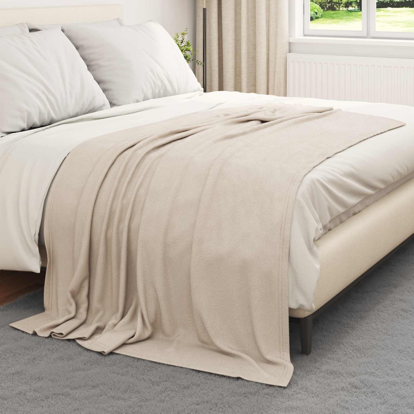 Throw Blankets 24 pcs Beige 200 x 150 cm Fleece