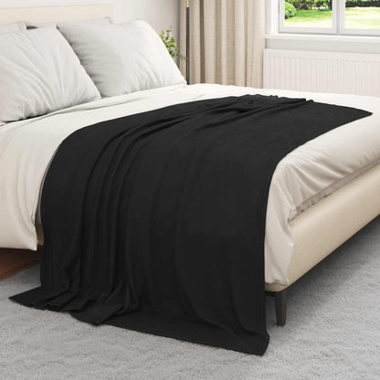 Throw Blankets 24 pcs Black 200 x 150 cm Fleece
