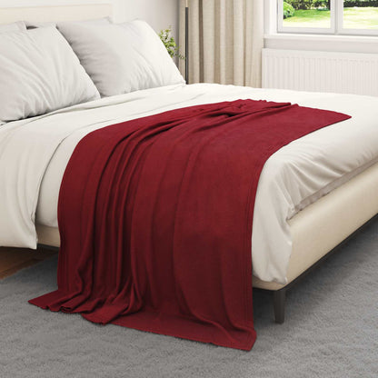 Throw Blankets 24 pcs Bordeaux Red 170 x 130 cm Fleece