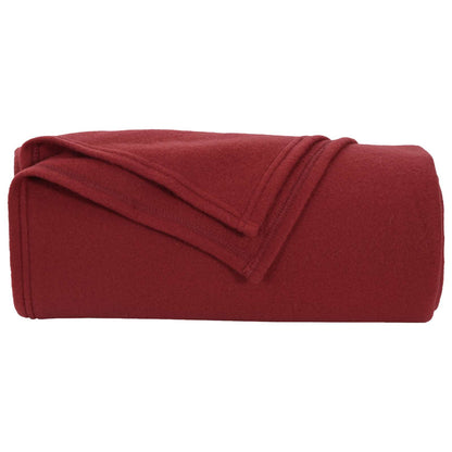 Throw Blankets 24 pcs Bordeaux Red 270 x 240 cm Fleece