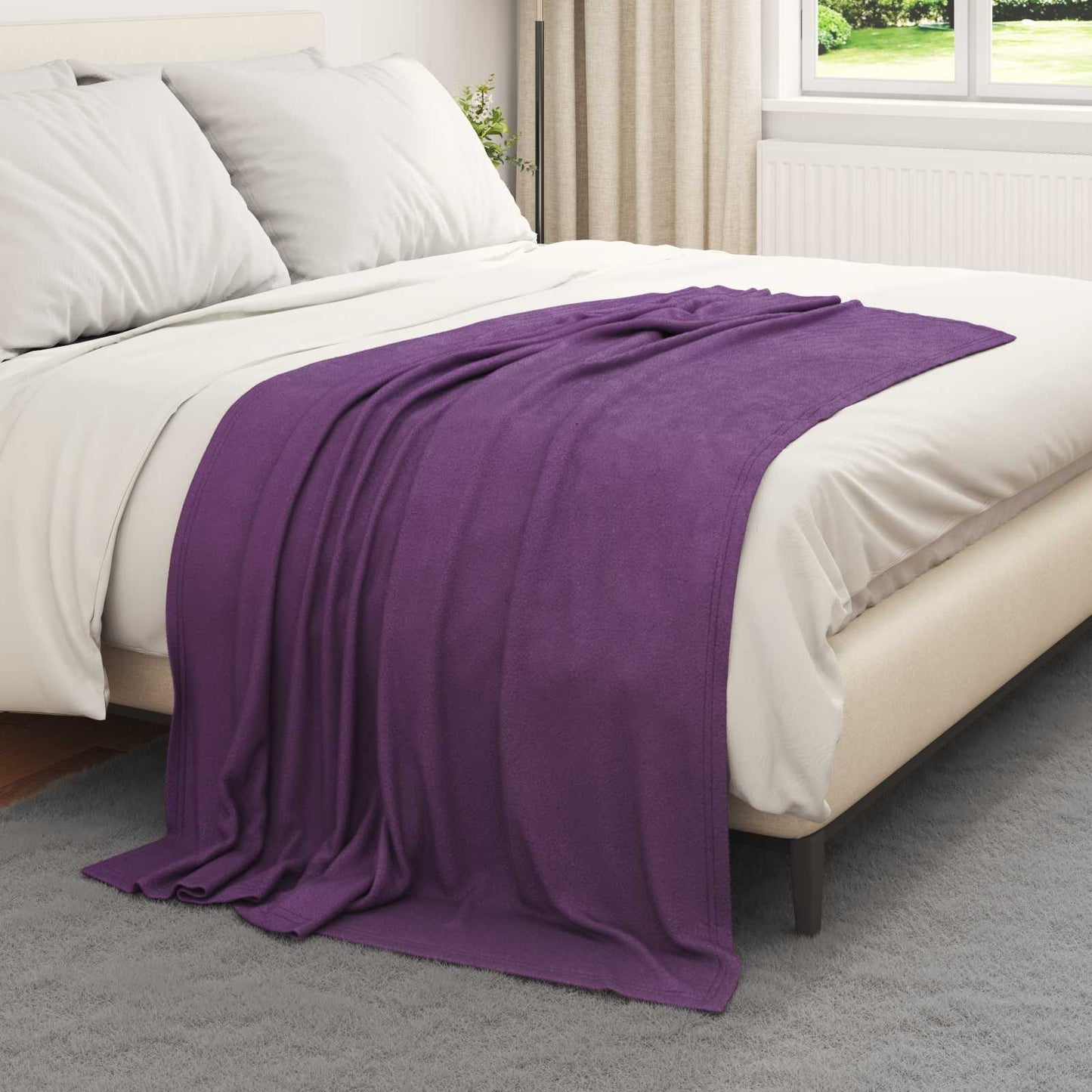 Throw Blankets 24 pcs Purple 170 x 130 cm Fleece