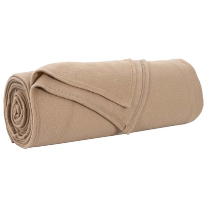 Throw Blanket Camel 210 x 140 cm Fleece