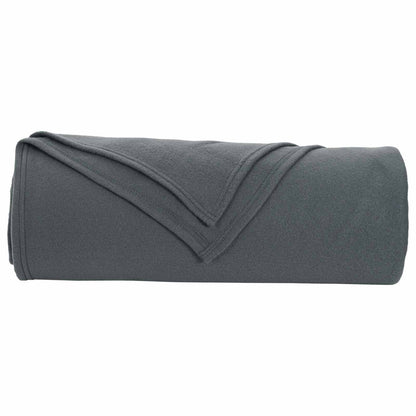 Throw Blanket Dark Grey 210 x 140 cm Fleece