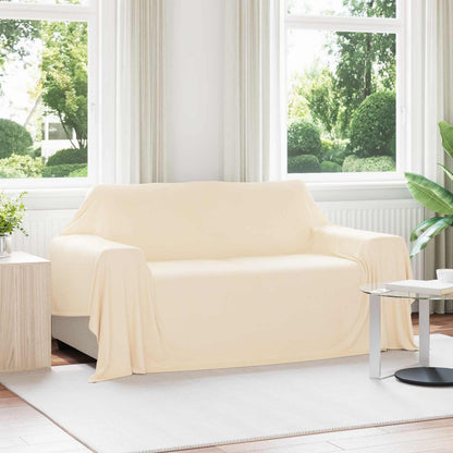 Throw Blankets 6 pcs Cream 280 x 210 cm Fleece
