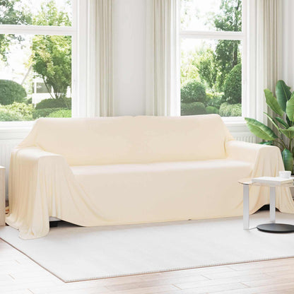 Throw Blankets 6 pcs Cream 350 x 270 cm Fleece