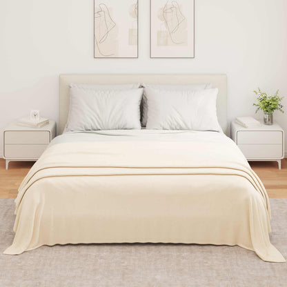 Throw Blankets 6 pcs Cream 350 x 270 cm Fleece