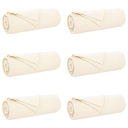 Throw Blankets 6 pcs Cream 350 x 270 cm Fleece