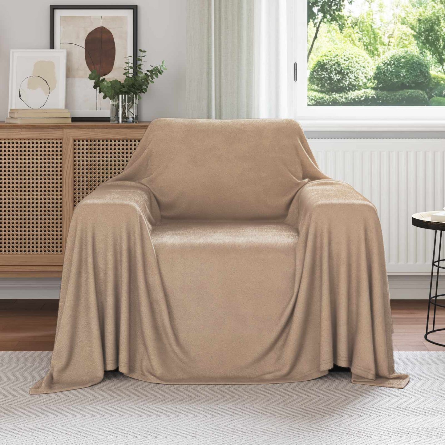 Throw Blankets 6 pcs Camel 210 x 140 cm Fleece