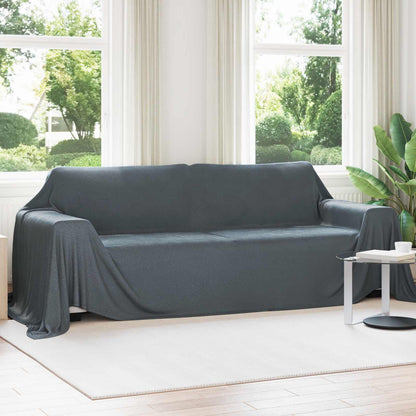 Throw Blankets 6 pcs Dark Grey 350 x 270 cm Fleece