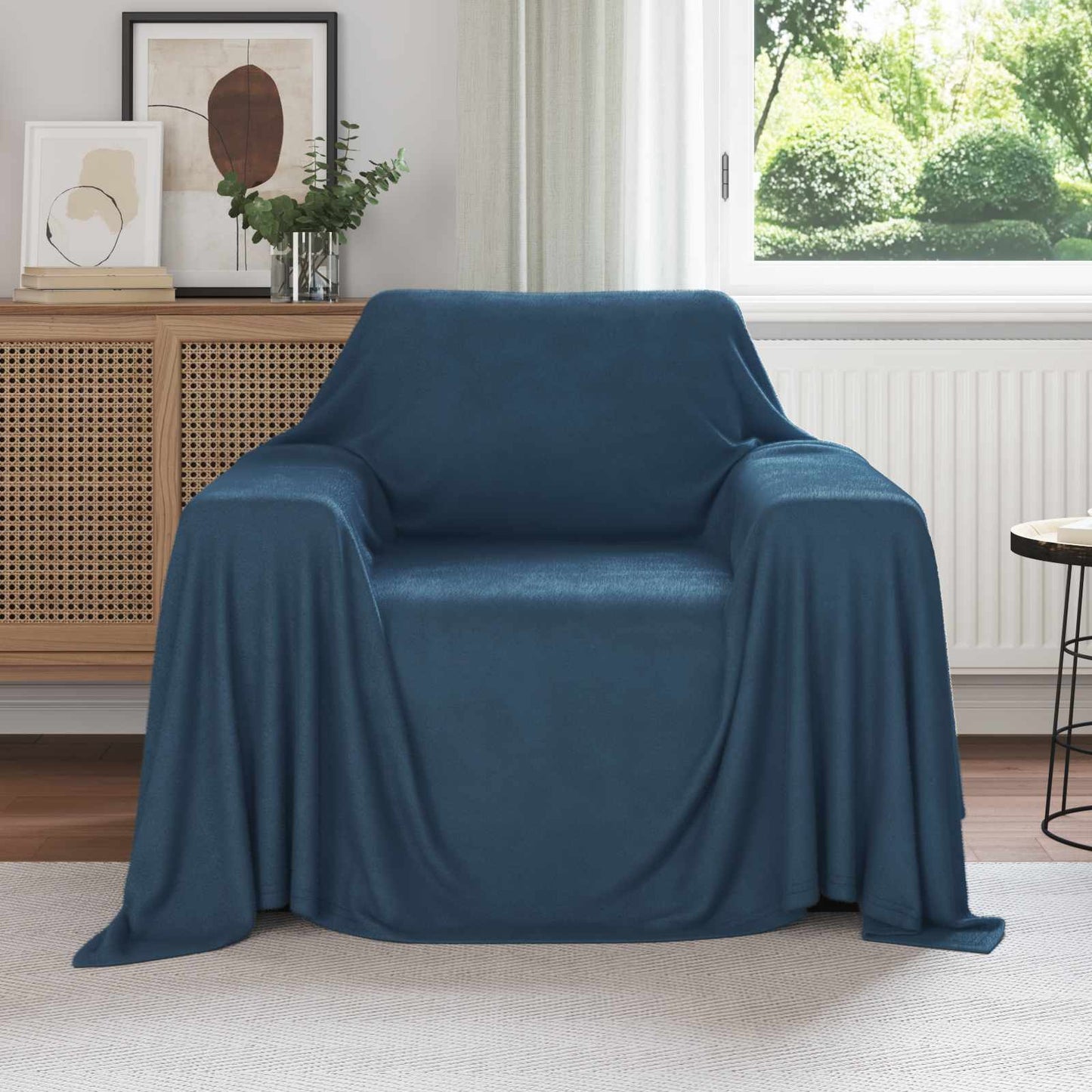 Throw Blankets 6 pcs Navy Blue 210 x 140 cm Fleece