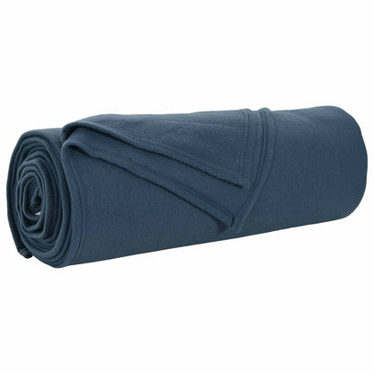 Throw Blankets 6 pcs Navy Blue 350 x 270 cm Fleece
