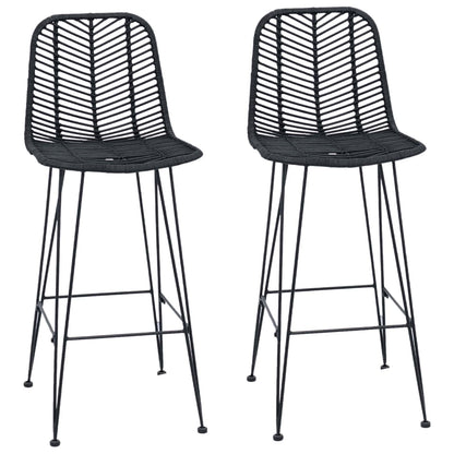 Bar Chair 2 pcs 44 x 52 x 111 cm Rattan and Iron