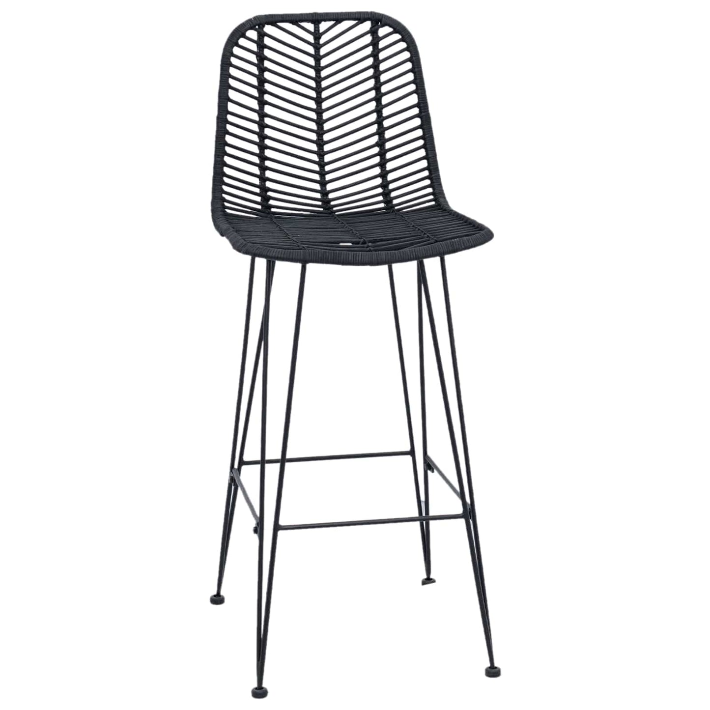 Bar Chair 2 pcs 44 x 52 x 111 cm Rattan and Iron