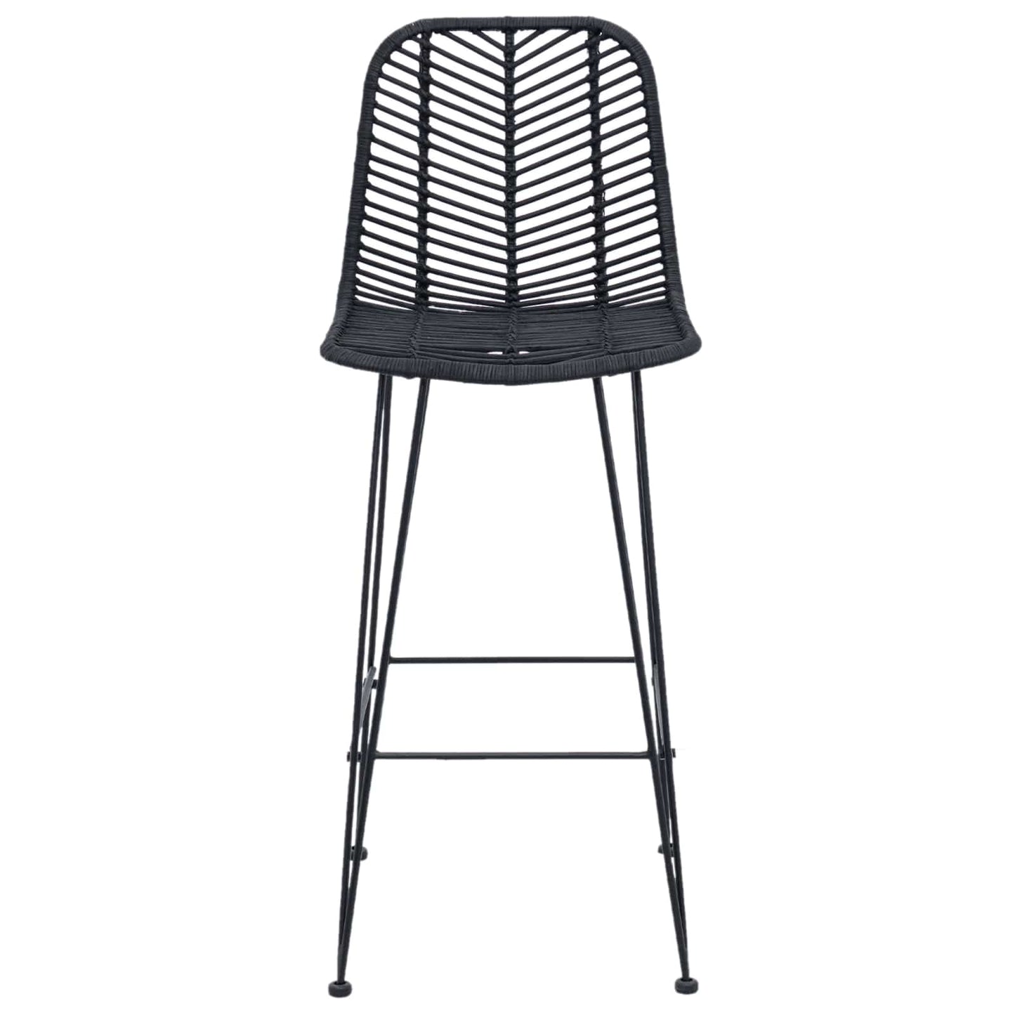 Bar Chair 2 pcs 44 x 52 x 111 cm Rattan and Iron
