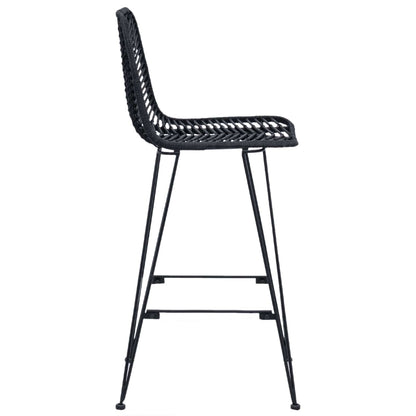 Bar Chair 2 pcs 44 x 52 x 111 cm Rattan and Iron