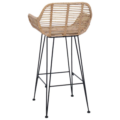 Bar Chair 2 pcs 55 x 52 x 92 cm Rattan and Iron
