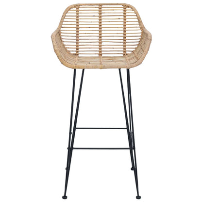 Bar Chair 2 pcs 55 x 52 x 92 cm Rattan and Iron