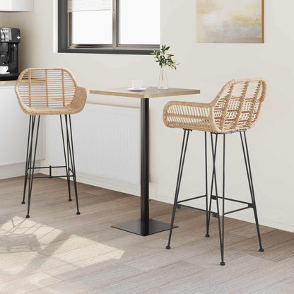 Bar Chair 2 pcs 55 x 52 x 105 cm Rattan and Iron