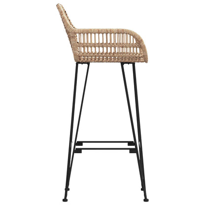 Bar Chair 2 pcs 55 x 52 x 105 cm Rattan and Iron