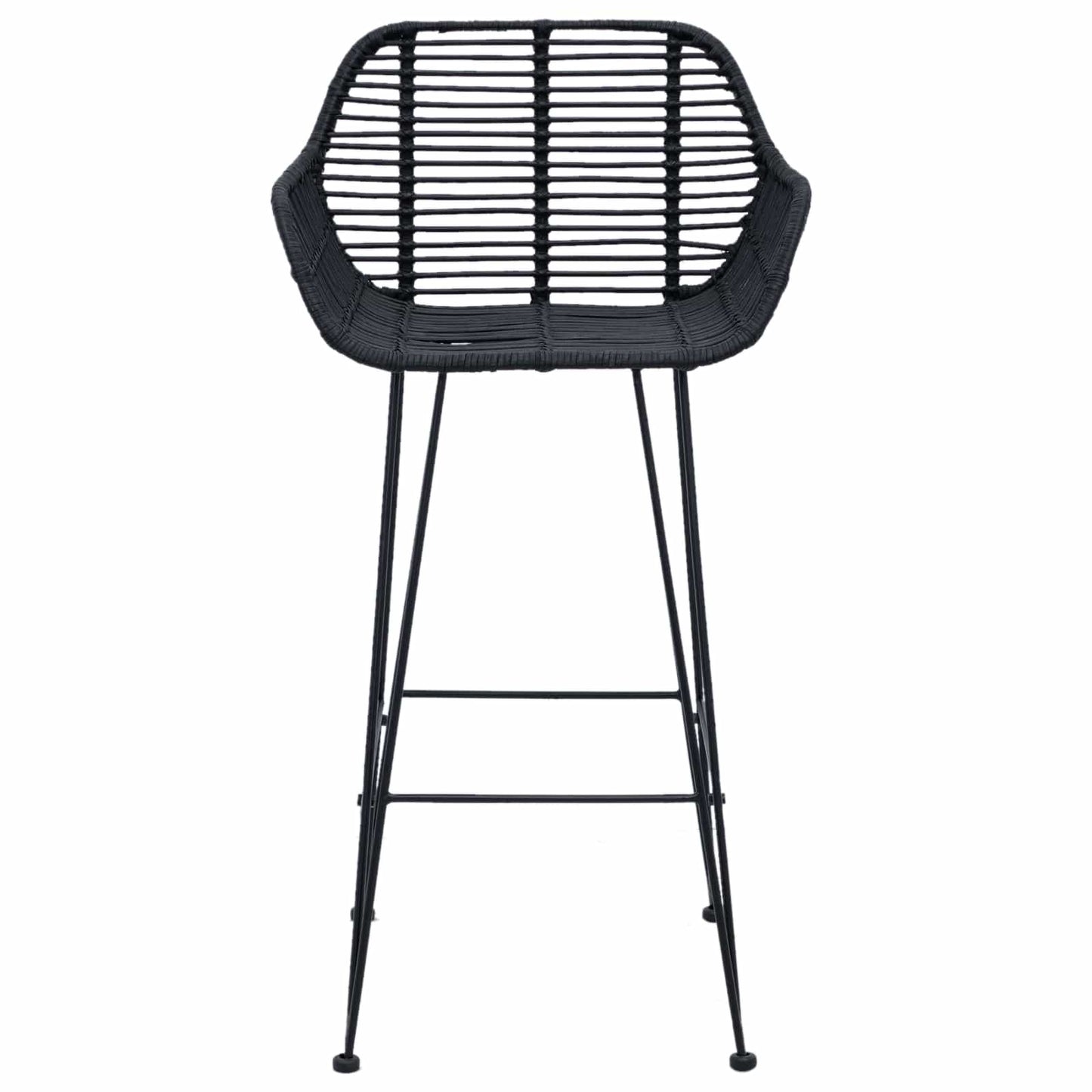 Bar Chair 2 pcs 55 x 52 x 92 cm Rattan and Iron