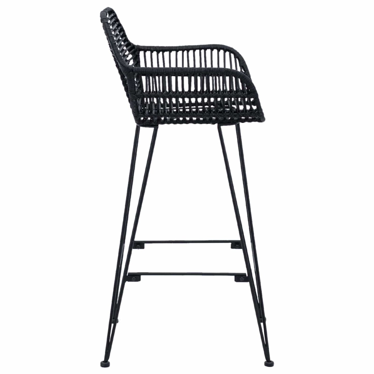 Bar Chair 2 pcs 55 x 52 x 92 cm Rattan and Iron