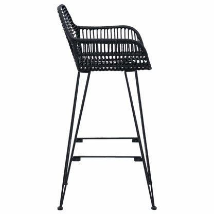 Bar Chair 2 pcs 55 x 52 x 92 cm Rattan and Iron