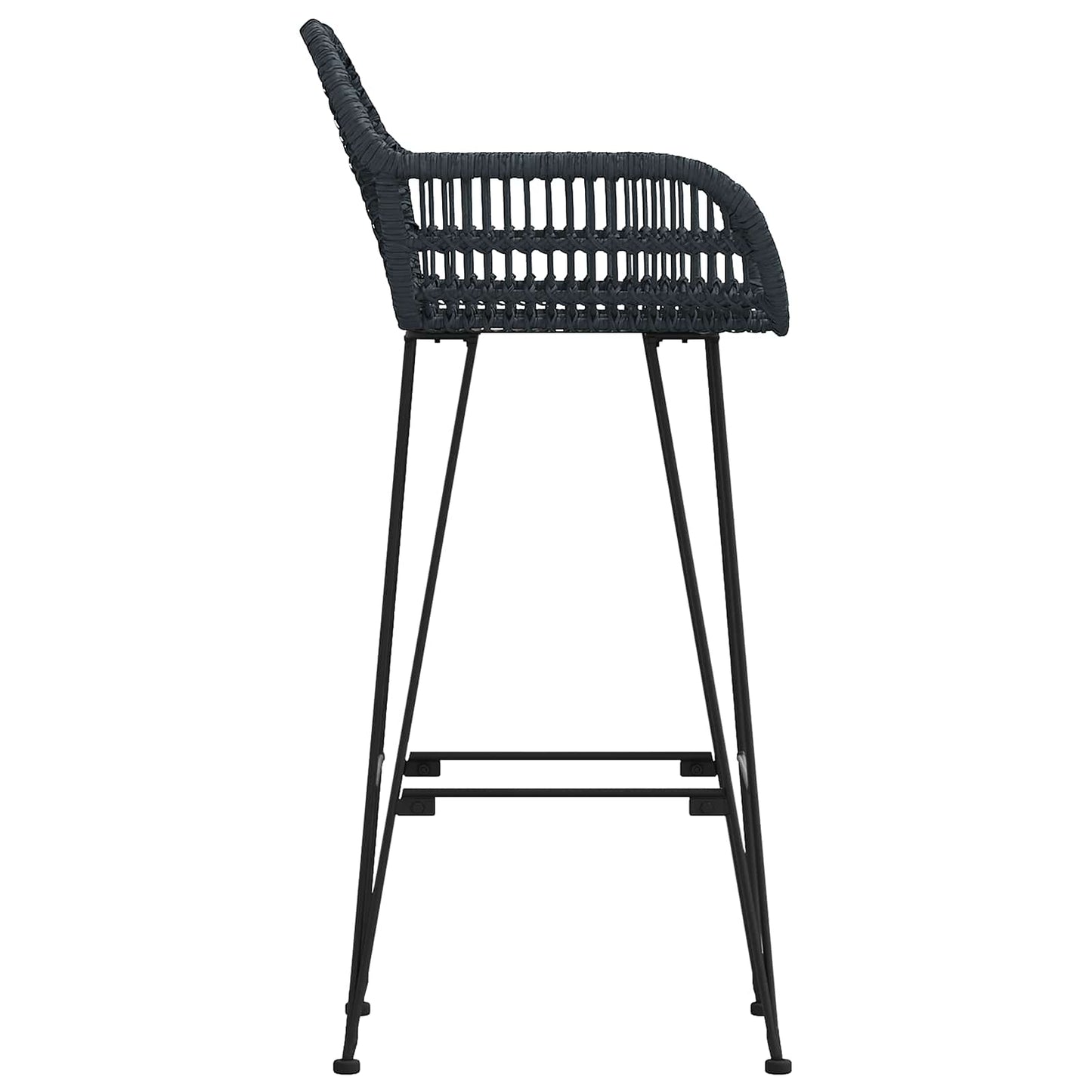 Bar Chair 2 pcs 55 x 52 x 105 cm Rattan and Iron