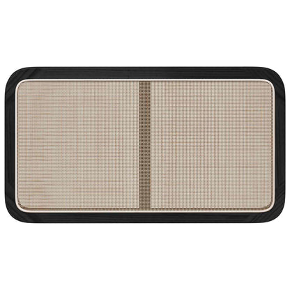 Headboard with Headboard Black 100 x 55 x 3 cm Rattan