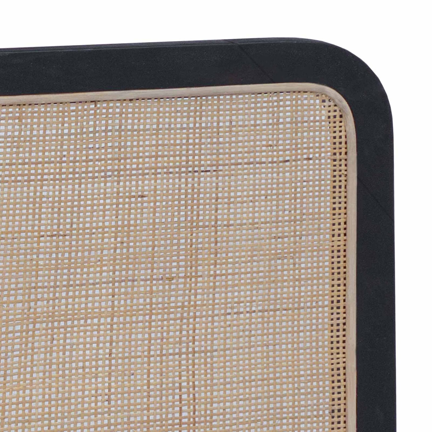 Headboard with Headboard Black 120 x 55 x 3 cm Rattan