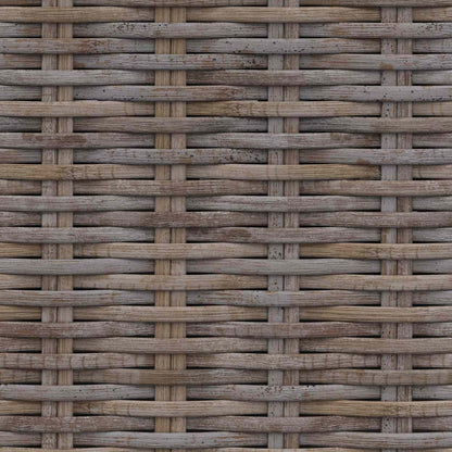 Storage Bench with Cushion Grey 110 x 40 x 50 cm Rattan