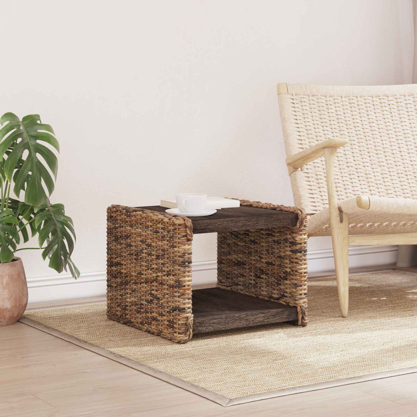 Coffee Table Natural 45 x 45 x 45 cm Solid Mahogany Wood