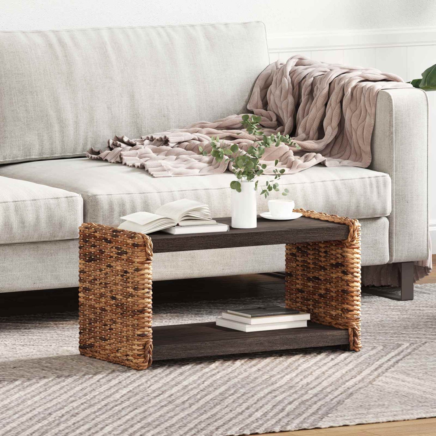 Coffee Table Natural 70 x 35 x 35 cm Solid Mahogany Wood