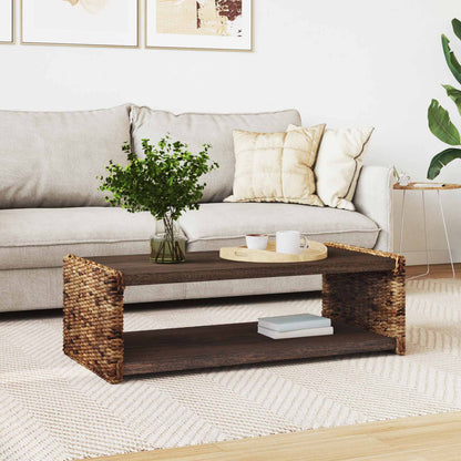 Coffee Table Natural 110 x 55 x 35 cm Solid Mahogany Wood