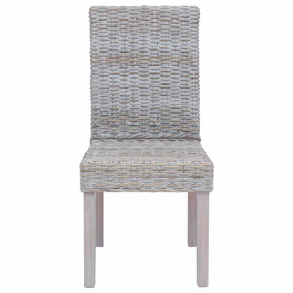 Dining Chair 2 pcs Solid Mahogany Wood White Wash
