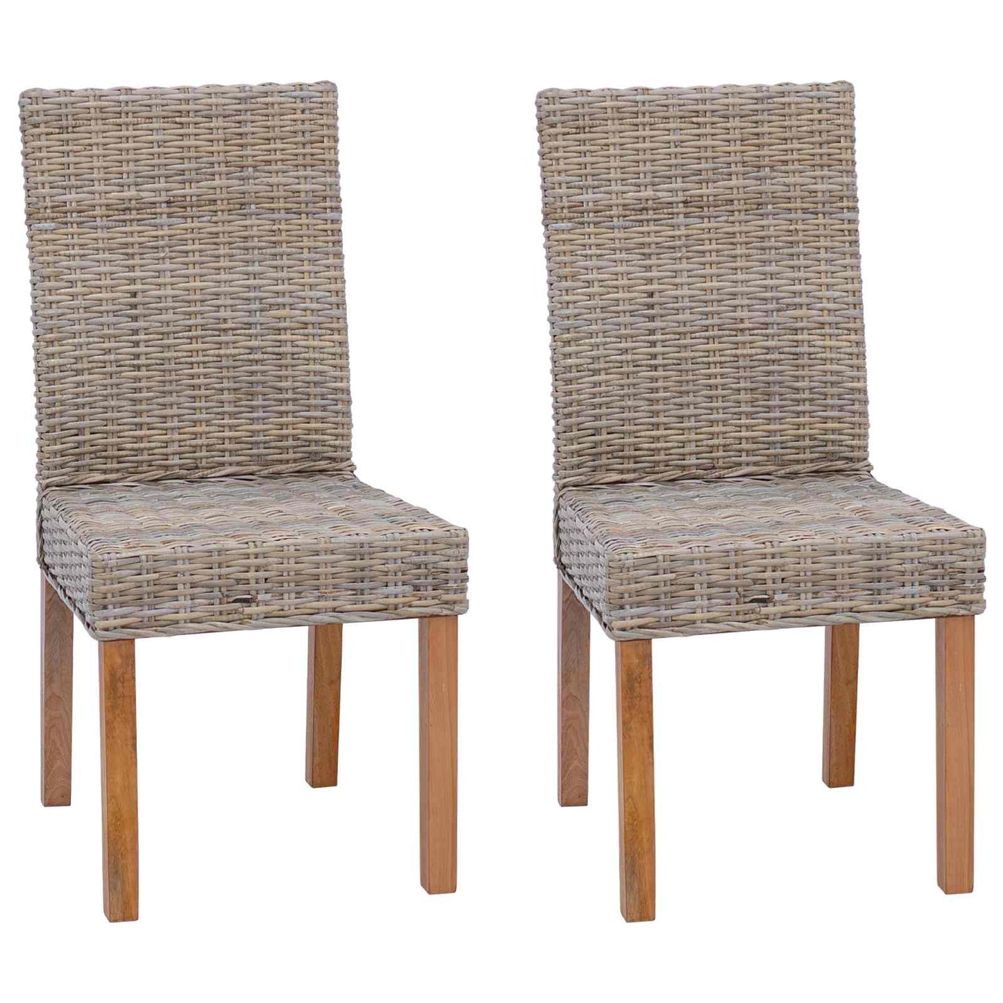 Dining Chair 2 pcs Kubu Grey 45 x 54 x 93 cm