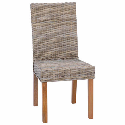 Dining Chair 2 pcs Kubu Grey 45 x 54 x 93 cm