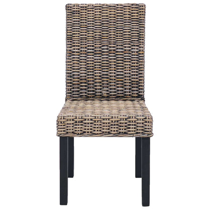 Dining Chair 2 pcs Solid Mahogany Wood Black Wash