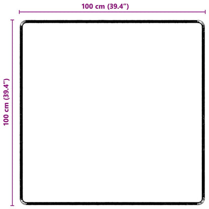 Carpet Runner Black 100 x 100 cm 100% Polypropylene Tuft