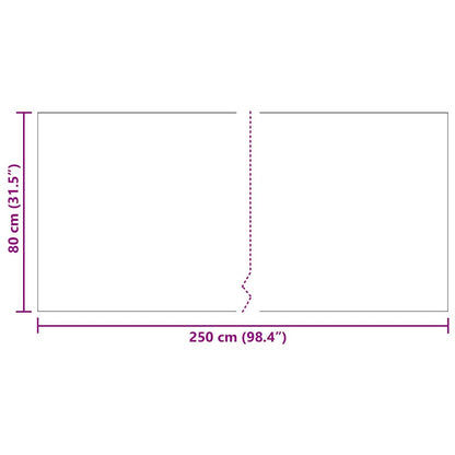 Carpet Runner Grey 80 x 250 cm Fabric