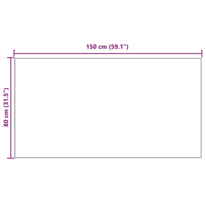 Carpet Runner Light Grey 80 x 150 cm Fabric