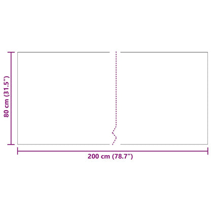 Carpet Runner Light Grey 80 x 200 cm Fabric