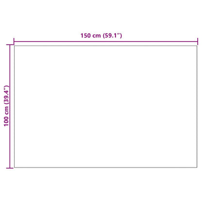 Carpet Runner Light Grey 100 x 150 cm Fabric