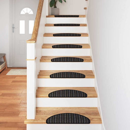 Self-adhesive Stair Mats 15 pcs Anthracite 56 x 17 x 3 cm